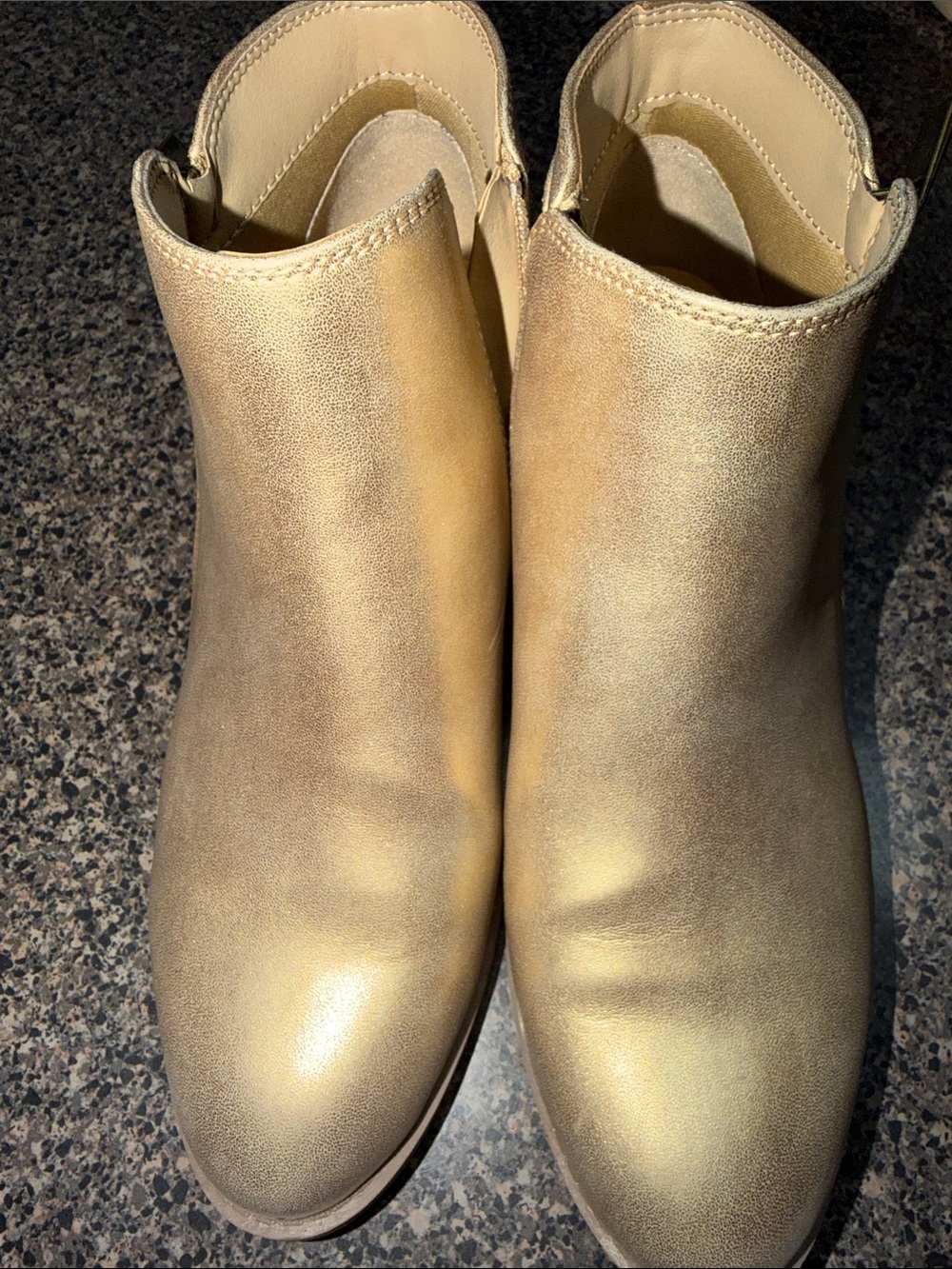 Arizona Jean Company Metallic Gold Ankle Booties